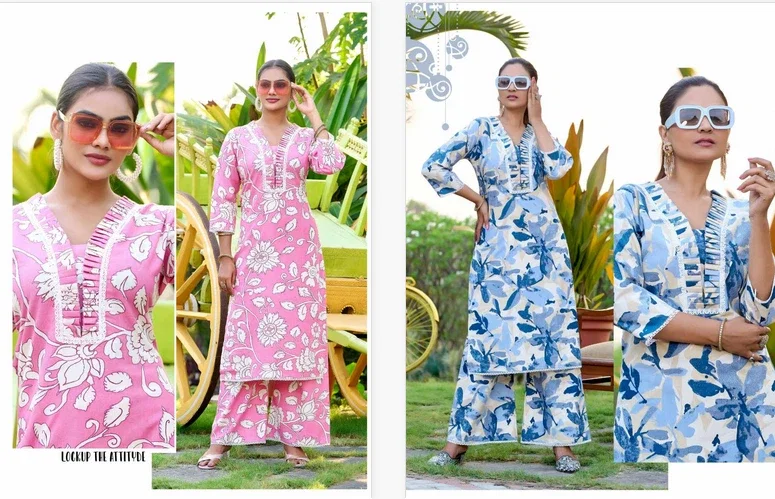 Naisha K 166 Vol 3 Khadi Cotton Printed Kurti With Bottom