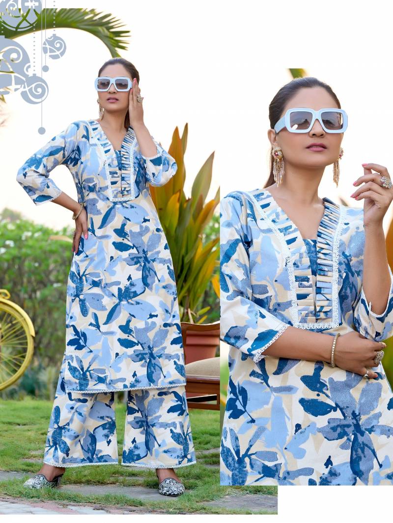 Naisha K 166 Vol 3 Khadi Cotton Printed Kurti With Bottom