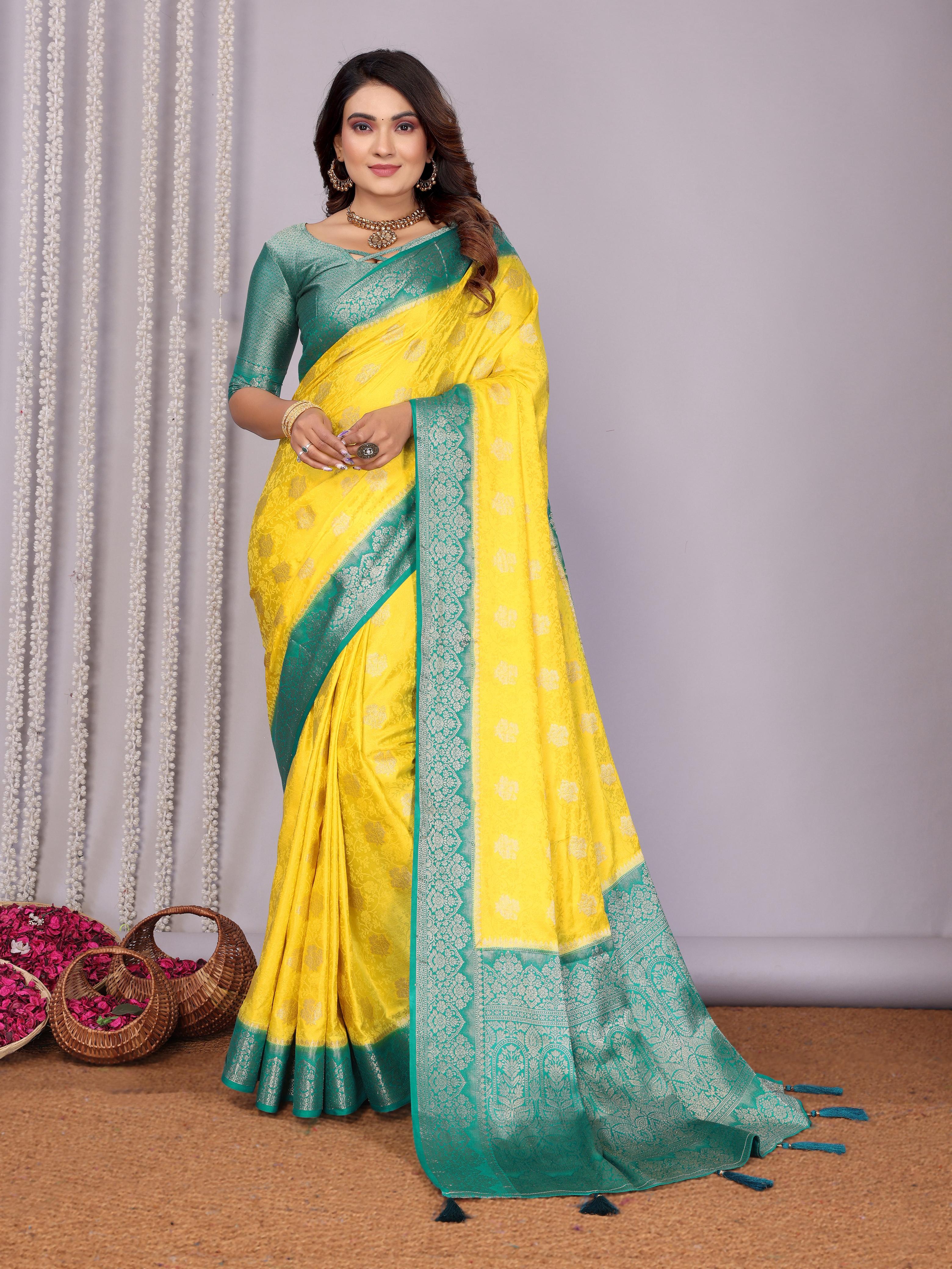 Lekha VC Sandhya Handloom Satin Silk Zari Weaving Saree Collection