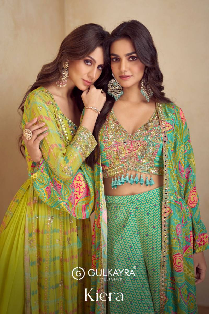 Gulkayra Kiera Designer Chinon Printed Indo Western Collection
