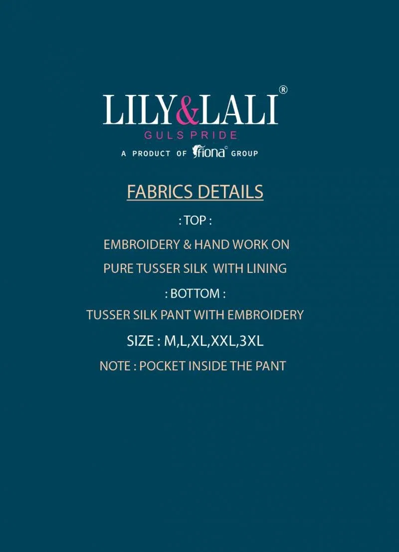 Lily And Lali Anora Tusser Silk With Lining Co Ord Set