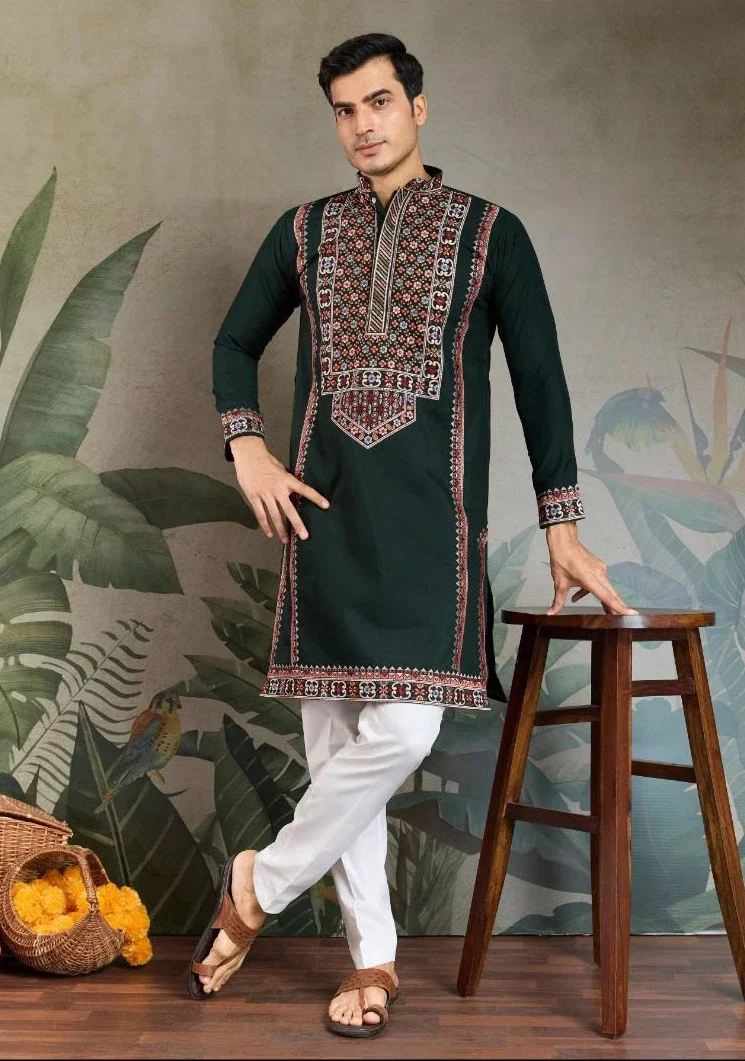Shubhvastra The Fusion Fits 1 Viscose Silk Mens Kurta