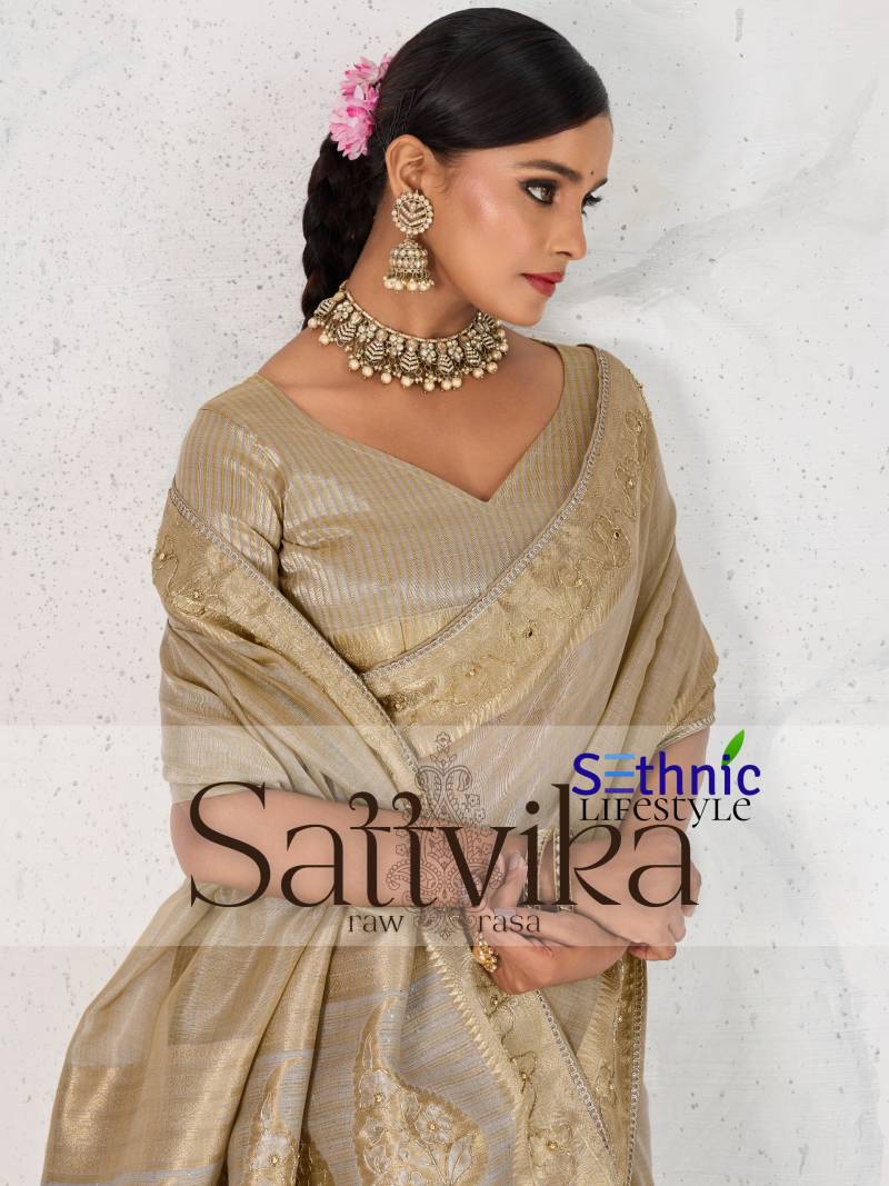 Sethnic Sattvika Tissue Linen With Woven Sarees
