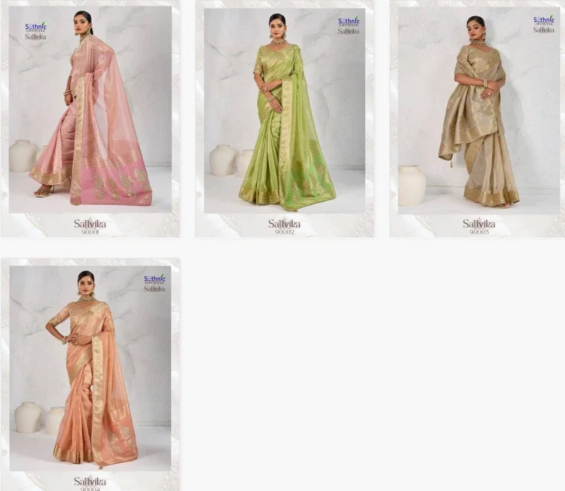 Sethnic Sattvika Tissue Linen With Woven Sarees