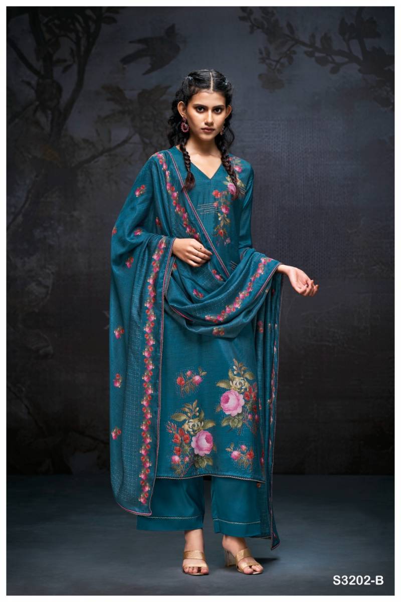 Ganga Fera Bemberg Silk Printed Salwar Kameez