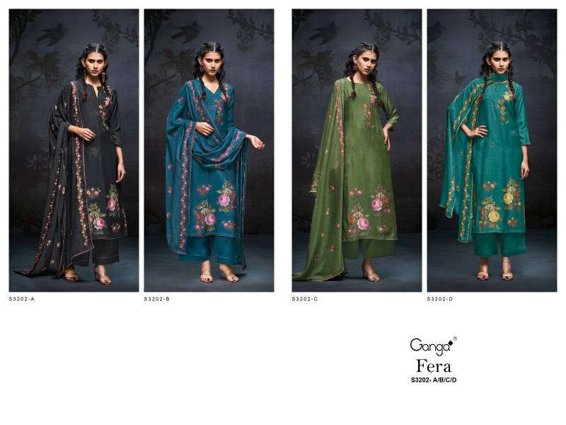 Ganga Fera Bemberg Silk Printed Salwar Kameez