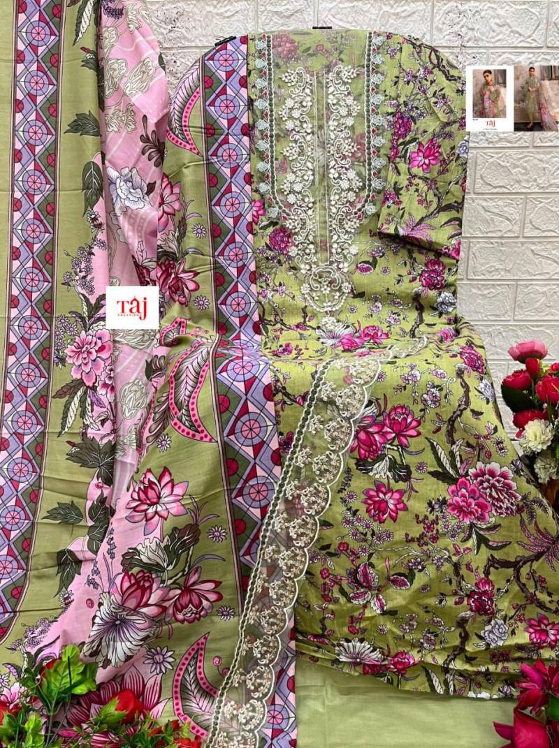 Taj 617 And 618 Cotton Dupatta Pakistani Salwar Suits