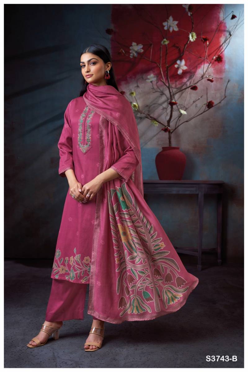 Ganga Heather Cotton Satin Printed Salwar Kameez