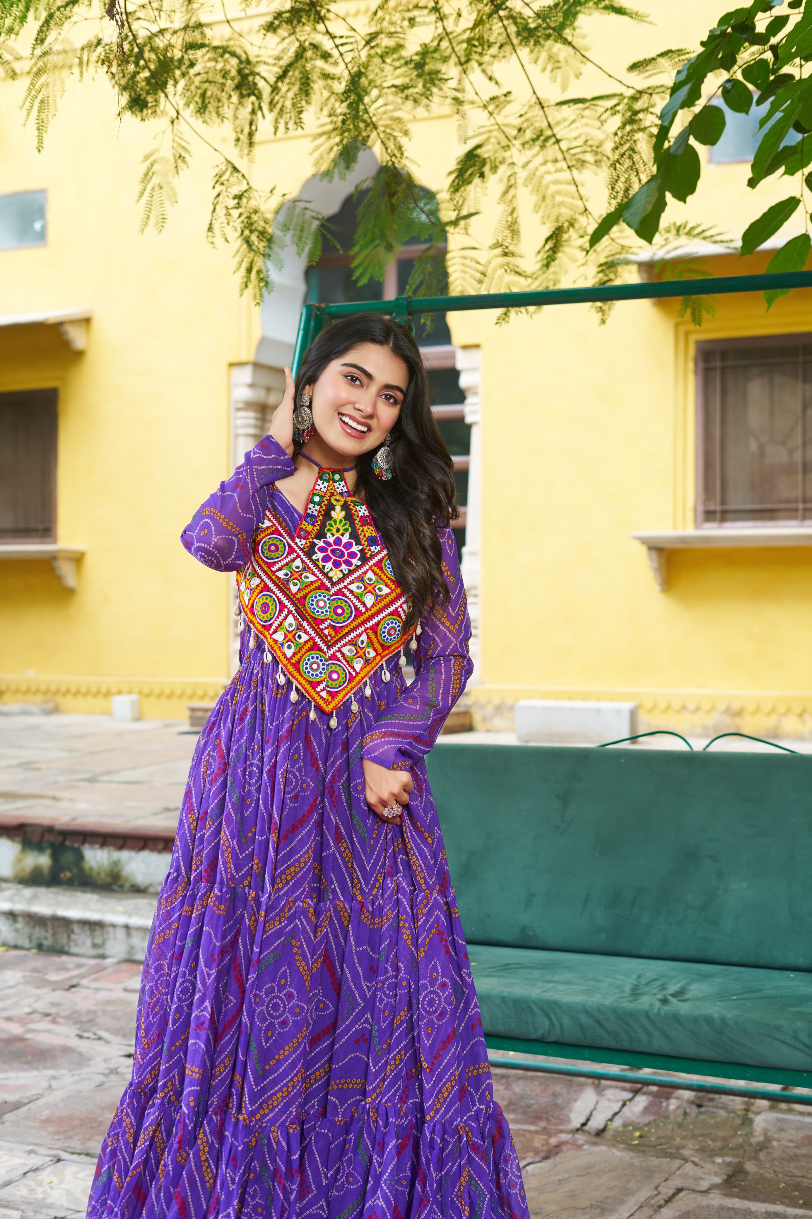 Lekha KA 1194 Faux Georgette Bandhani Printed Gown Collection