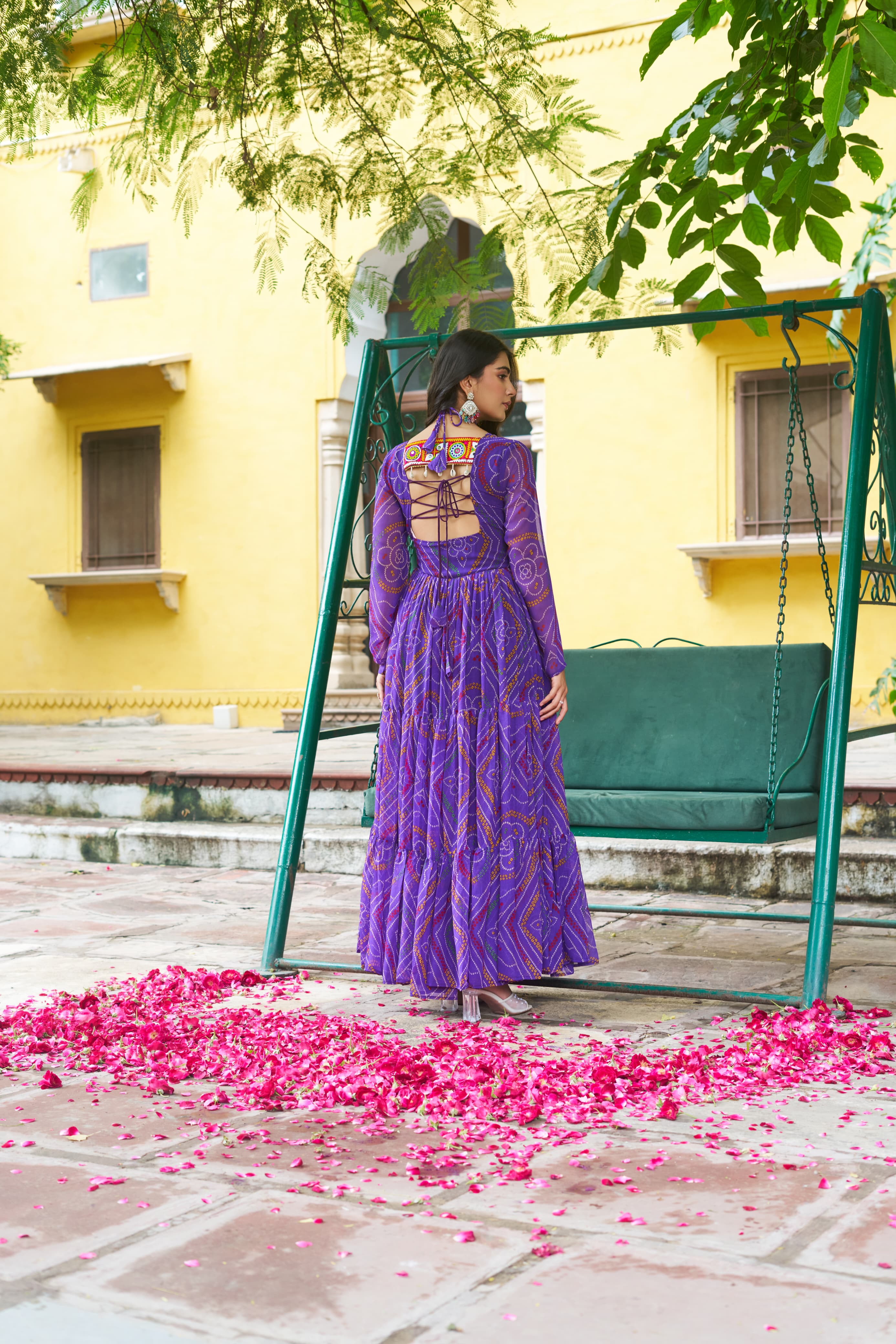 Lekha KA 1194 Faux Georgette Bandhani Printed Gown Collection