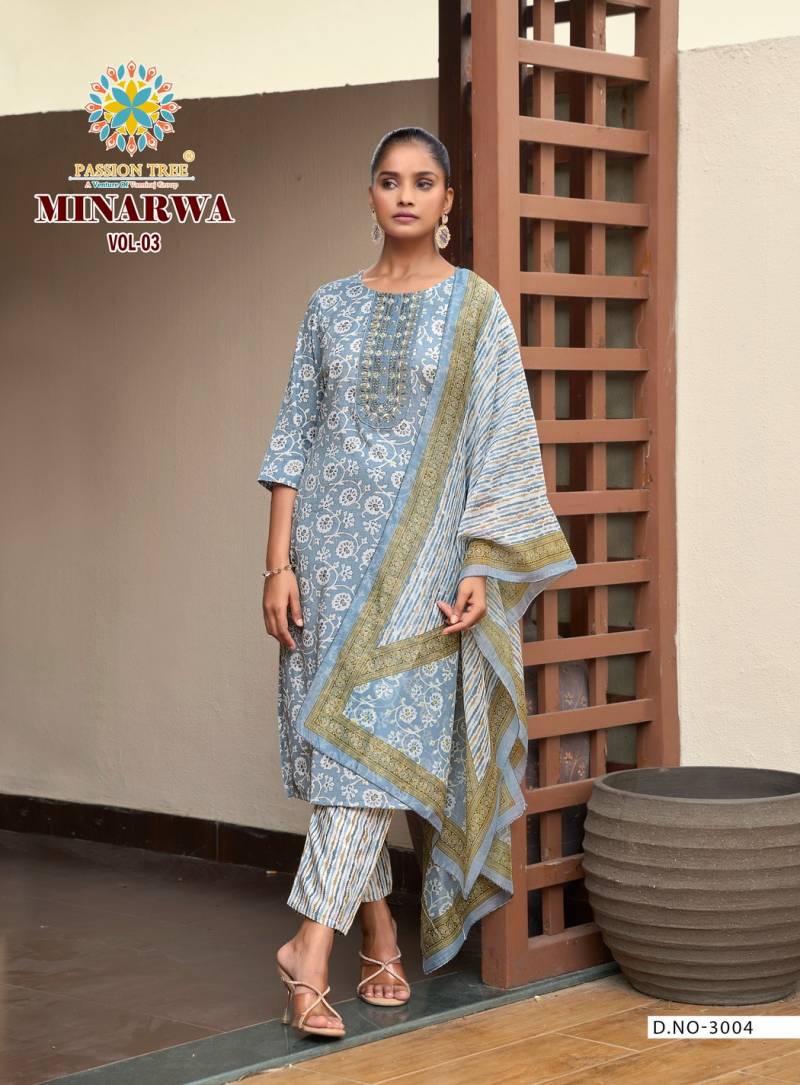 Minarwa Vol 3 By Passion Tree Capsule Printed Ready Made Suit