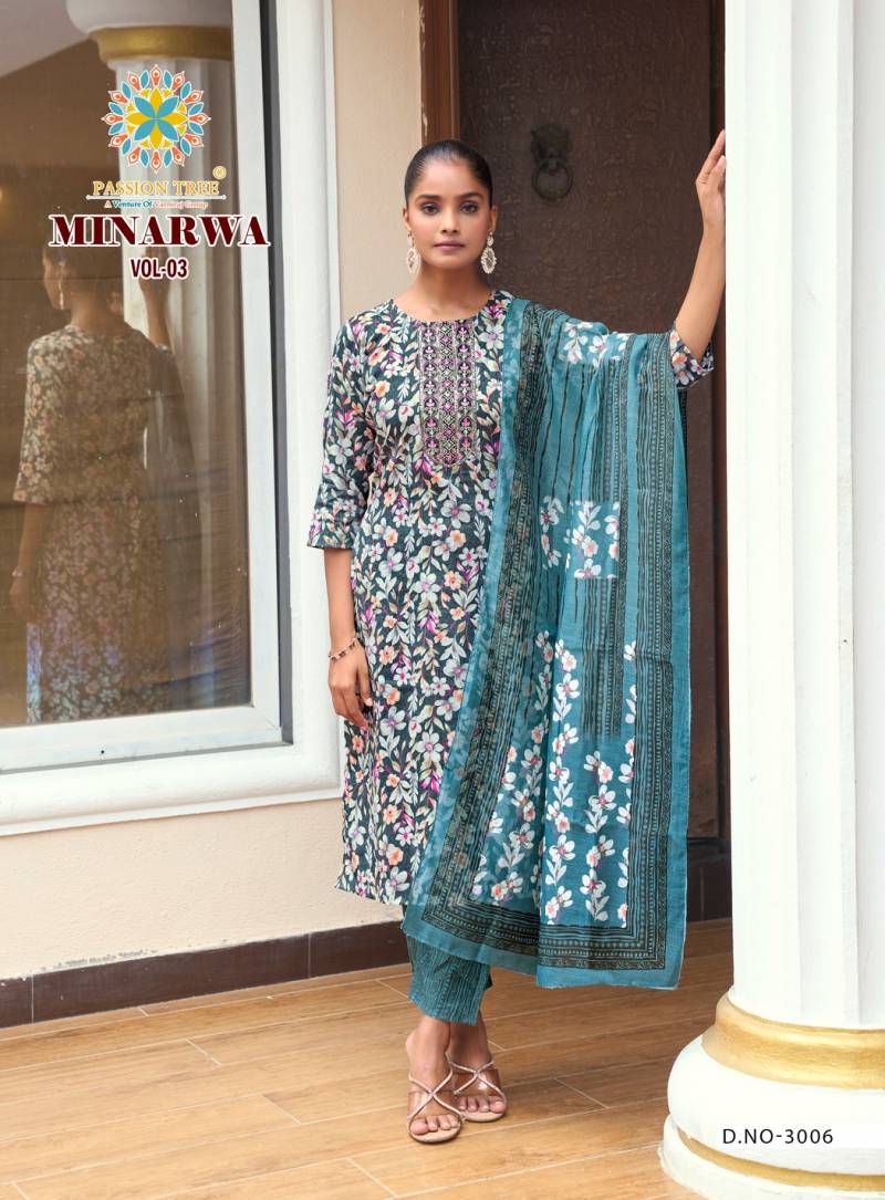 Minarwa Vol 3 By Passion Tree Capsule Printed Ready Made Suit