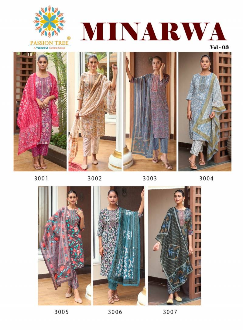 Minarwa Vol 3 By Passion Tree Capsule Printed Ready Made Suit