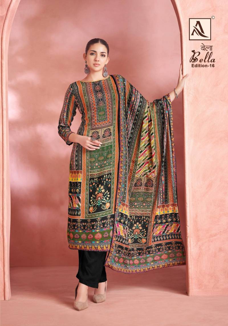 Alok Bella Edition 16 Maslin Digital Printed Dress Material