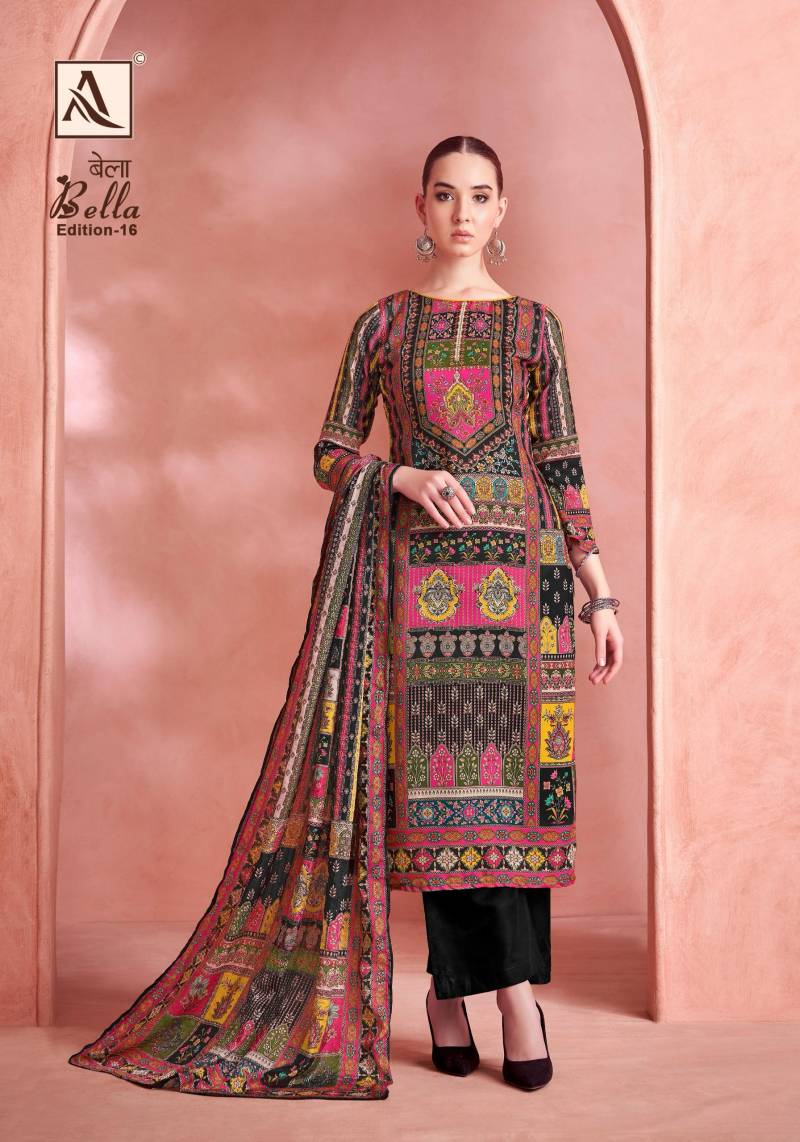 Alok Bella Edition 16 Maslin Digital Printed Dress Material