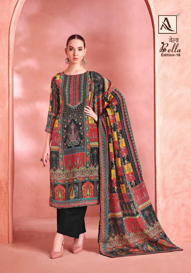 Alok Bella Edition 16 Maslin Digital Printed Dress Material