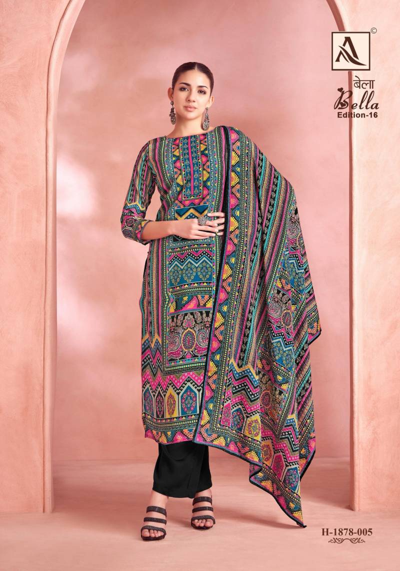 Alok Bella Edition 16 Maslin Digital Printed Dress Material