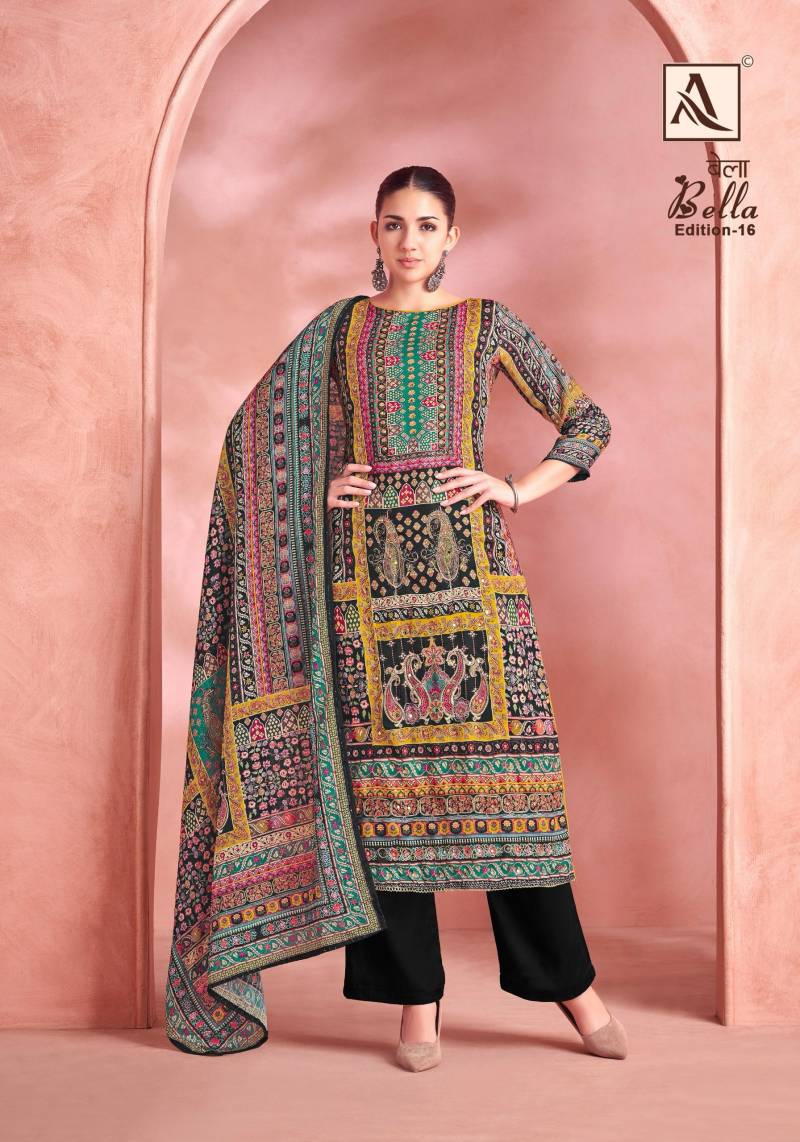 Alok Bella Edition 16 Maslin Digital Printed Dress Material