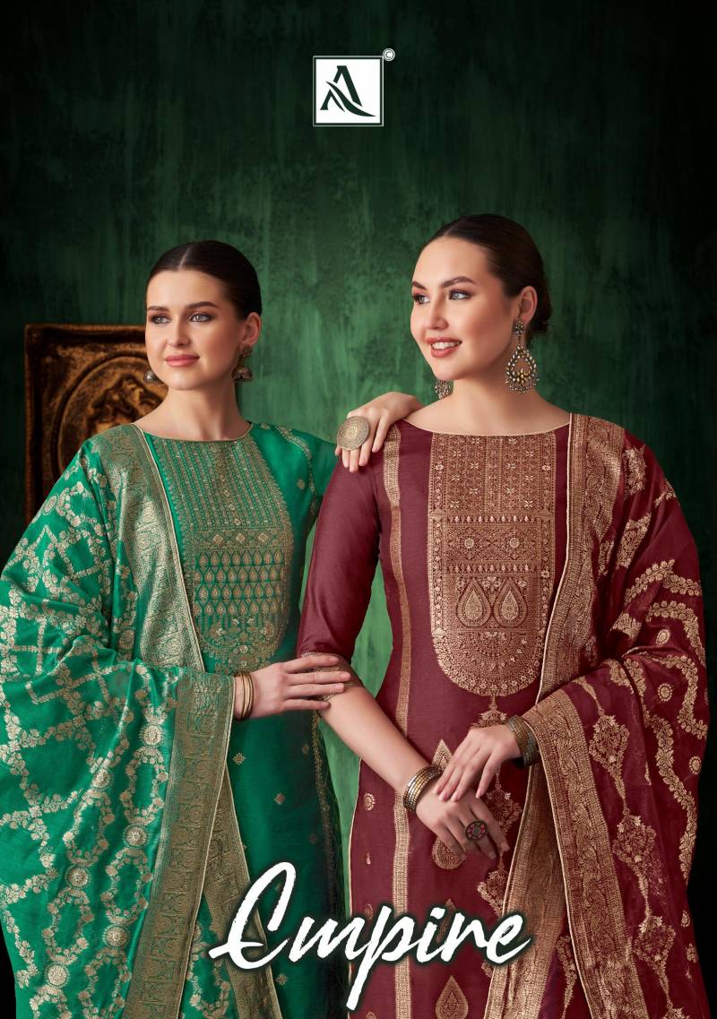 Alok Empire Jacquard Designer Concept Printed Dress Material