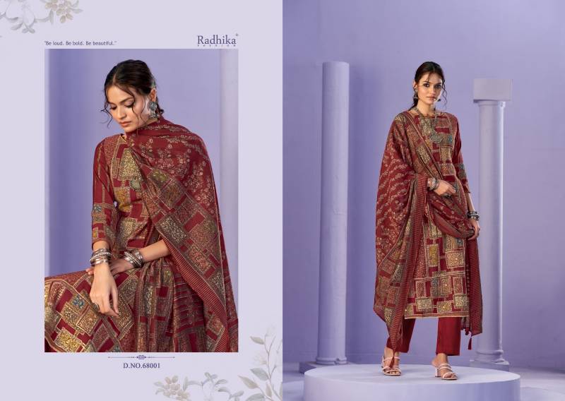 Radhika Azara Beauty Silk Vol 3 Modal Maslin Printed Dress Material
