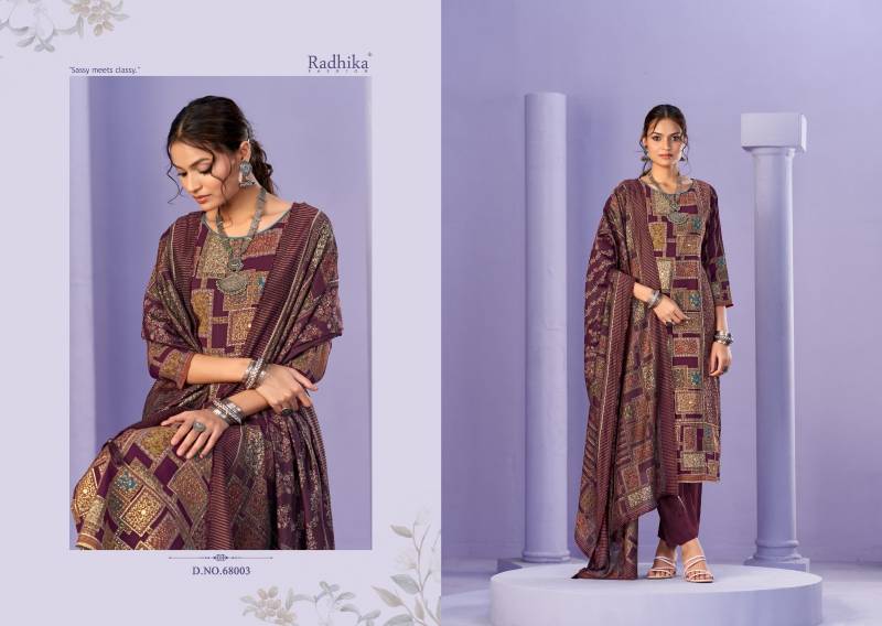 Radhika Azara Beauty Silk Vol 3 Modal Maslin Printed Dress Material