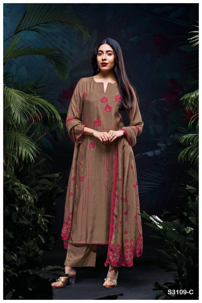Ganga Sriti Bemberg Silk Printed Salwar Kameez