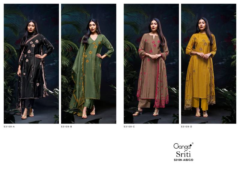 Ganga Sriti Bemberg Silk Printed Salwar Kameez