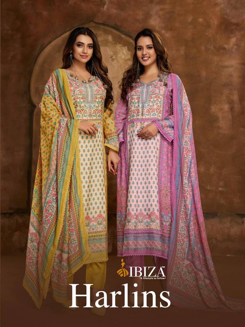Ibiza Harlins Bemberg Maslin Digital Printed Salwar Kameez