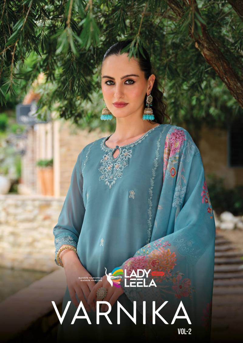 Lady Leela Varnika Vol 2 Organza Kurti Bottom With Dupatta