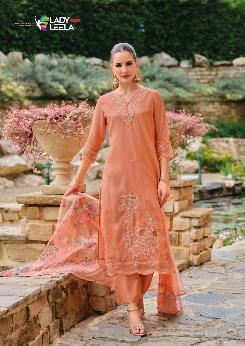Lady Leela Varnika Vol 2 Organza Kurti Bottom With Dupatta