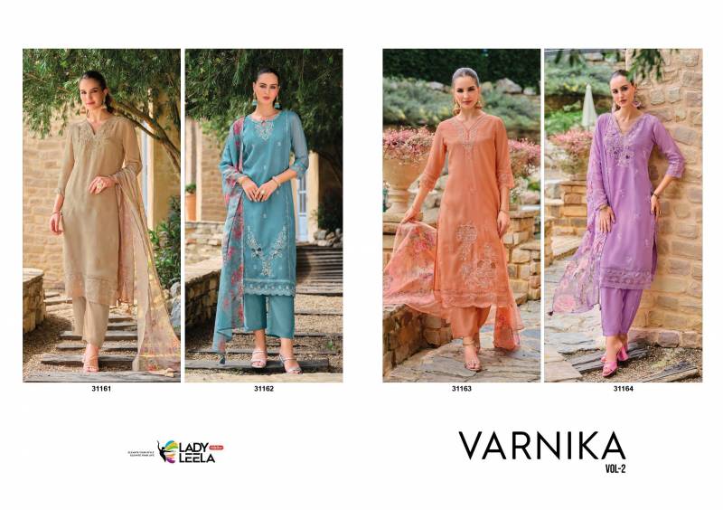 Lady Leela Varnika Vol 2 Organza Kurti Bottom With Dupatta