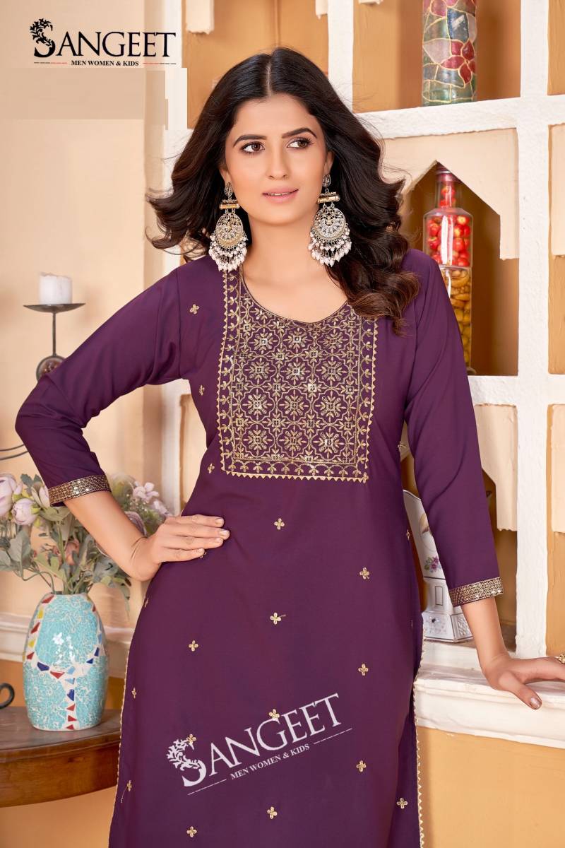 Sangeet Mallipoo Short Kurti Vol 2 Malai Rayon Kurti