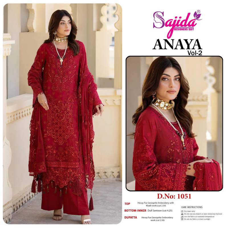 Sajida Anaya Vol 2 Georgette Pakistani Salwar Kameez