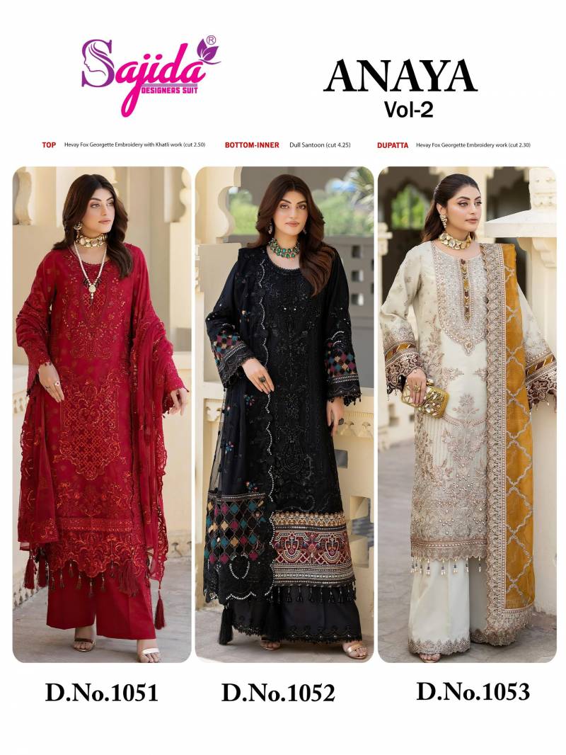 Sajida Anaya Vol 2 Georgette Pakistani Salwar Kameez