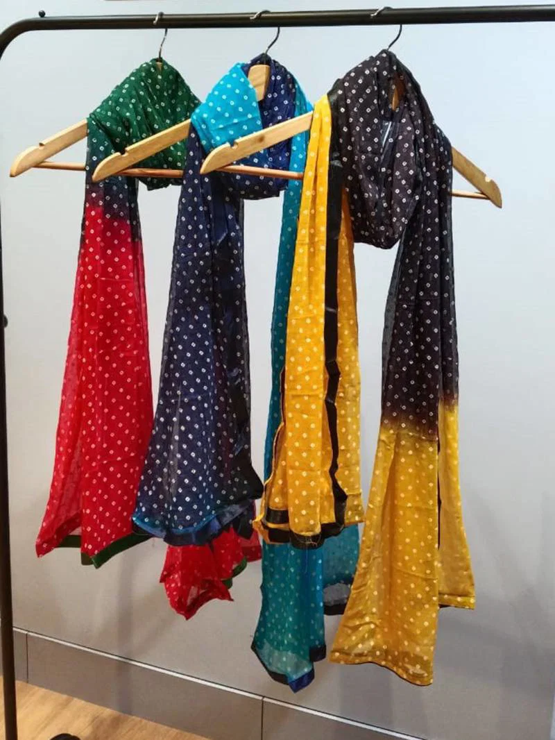 Bandhani Nazneen with Batik Print Dupatta Collection