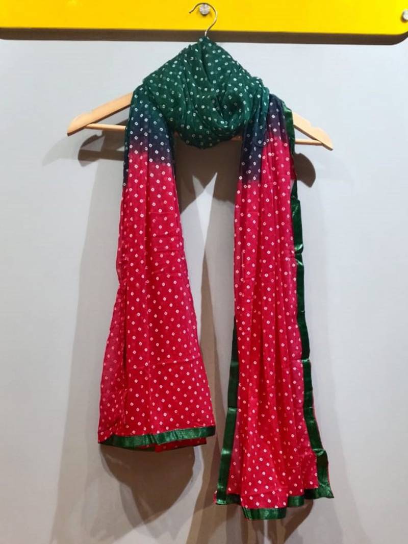 Bandhani Nazneen with Batik Print Dupatta Collection