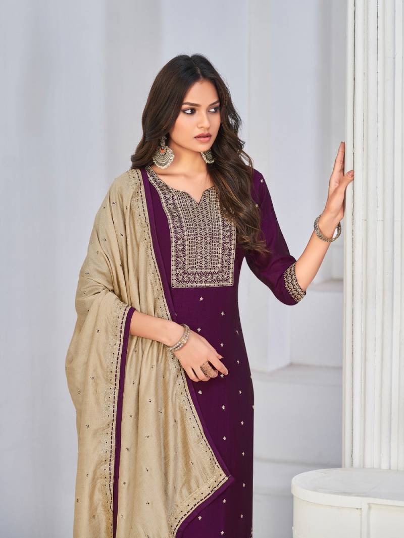Aanchi Bhoomi Vichitra Silk Fancy Kurti Sets Collection