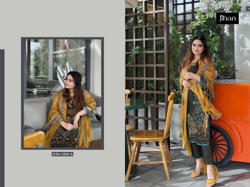 Jihan 3803 Cotton Dupatta Pakistani Salwar Kameez