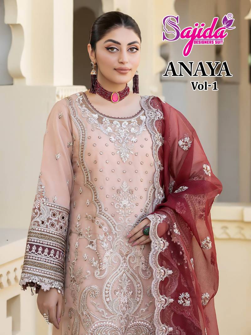 Sajida Anaya Vol 1 Georgette Pakistani Salwar Kameez