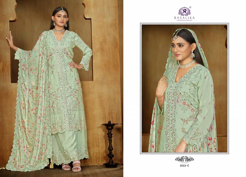 Rasalika Rangeela Chinon Silk Designer Salwar Kameez