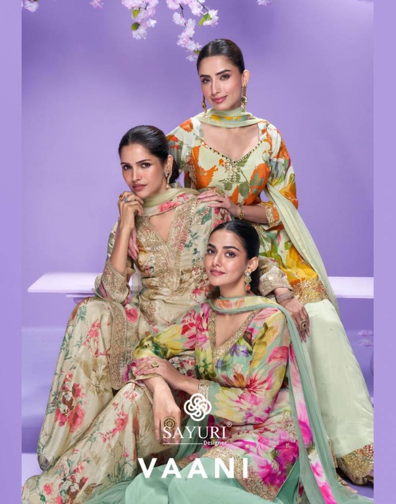 Sayuri Vaani Chinon Silk Designer Salwar Kameez