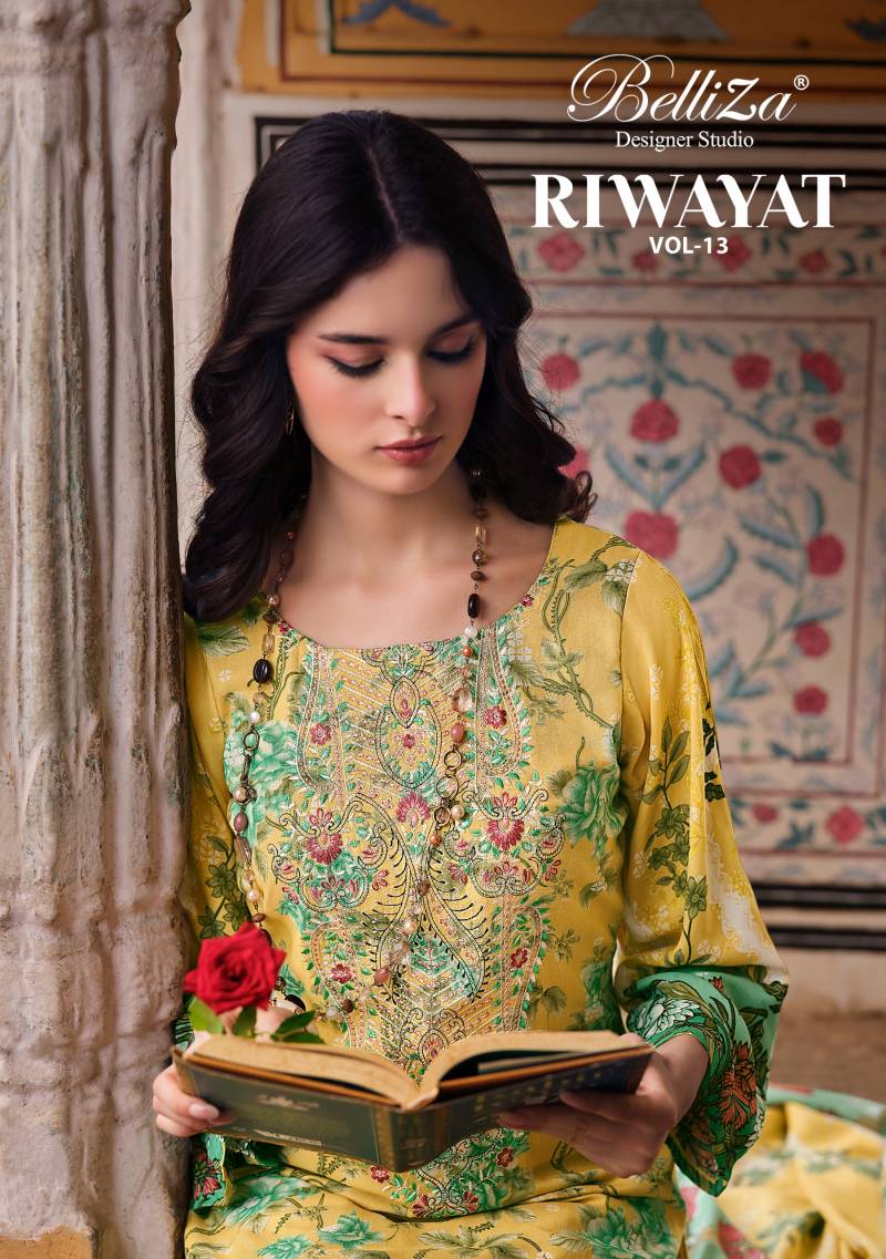 Belliza Riwayat Vol 13 Premium Designer Rayon Dress Material Collection