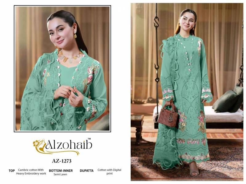 Alzohaib Zahra Vol 3 Chiffon Dupatta Pakistani Dress Material