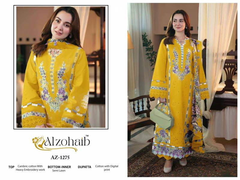 Alzohaib Zahra Vol 3 Cotton Dupatta Pakistani Dress Material