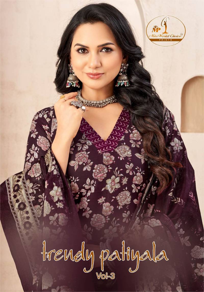 Miss World Trendy Patiyala Vol 3 Readymade Patiyala Dress collection
