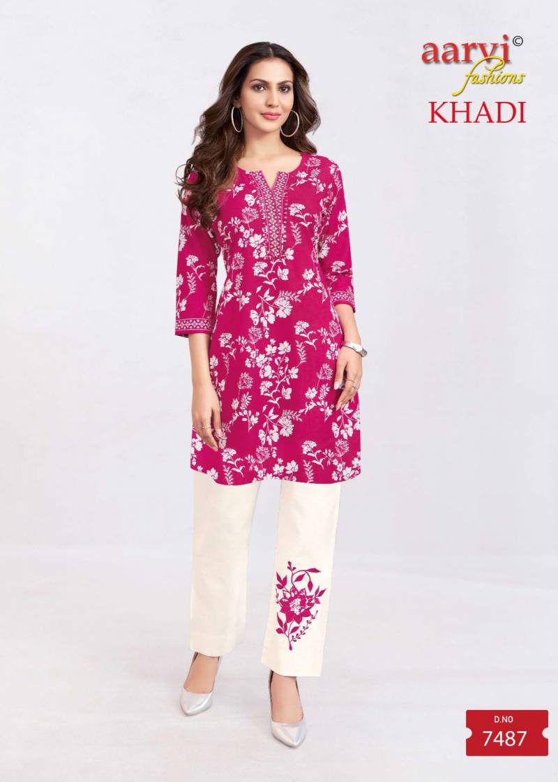 Aarvi Khadi Co Ord Set Vol 2 Pure Cotton Flex Printed Co ord set collection