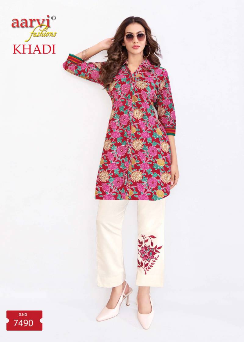 Aarvi Khadi Co Ord Set Vol 2 Pure Cotton Flex Printed Co ord set collection