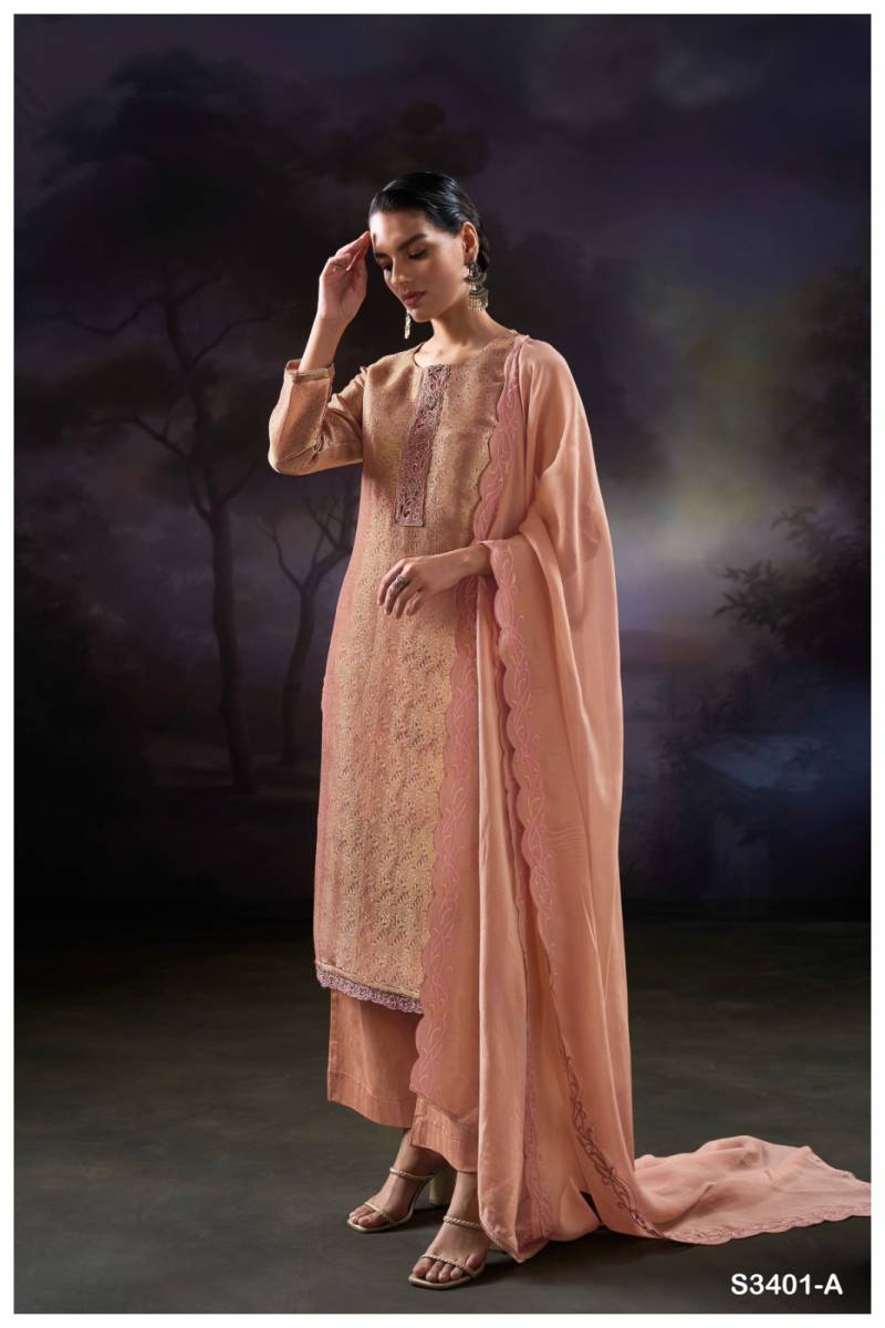Ganga Lama Bemberg Silk Jacquard Salwar Kameez