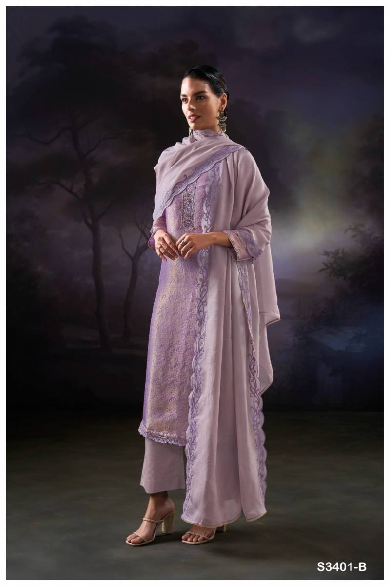 Ganga Lama Bemberg Silk Jacquard Salwar Kameez