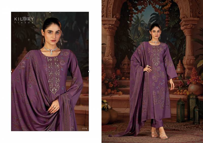 Kilory Larana Maslin Digital Foil Silk Salwar Kameez